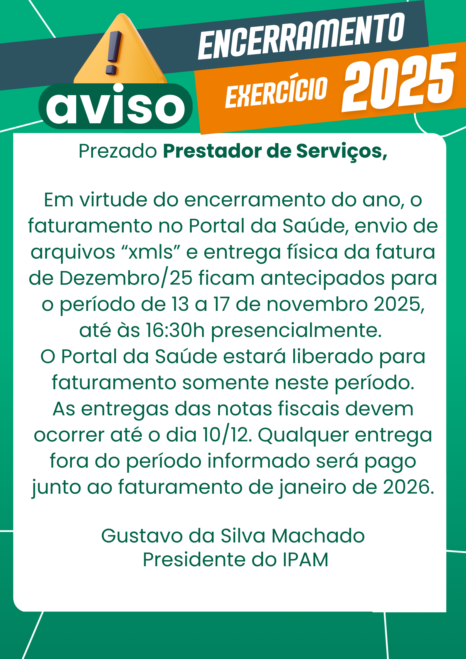 Encerramento Exercício Financeiro 2025